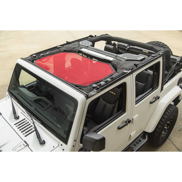 Eclipse Sun Shade in Red for 07-18 Jeep Wrangler JK