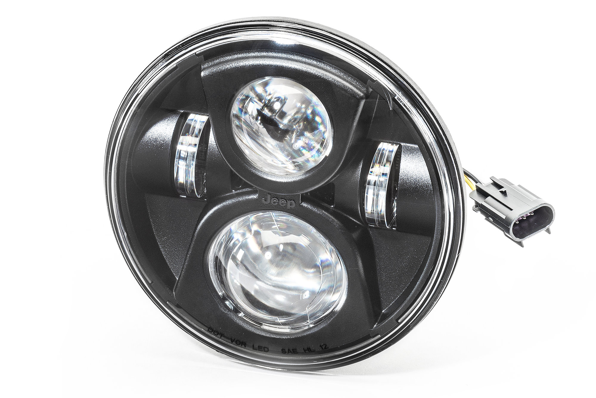LED Headlight Kit in Black for Jeep Wrangler JK 2011-2018 - Image 2