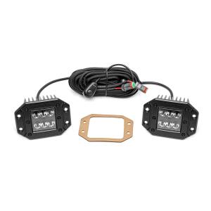 2" BLACK SERIES SQUARE LED LIGHTS, FLUSH MOUNT - PAIR