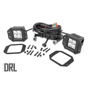 2" SQUARE FLUSH MOUNT CREE LED LIGHTS - PAIR