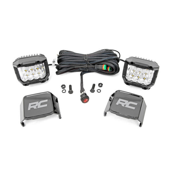 3" Wide Angle OSRAM LED Light Pair Chrome Series