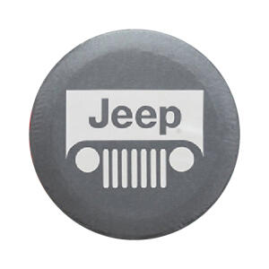 Cloth Tire Cover in Black Denim for Jeep JK 2007-2018