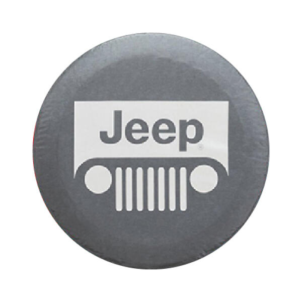 Cloth Tire Cover in Black Denim for Jeep JK 2007-2018