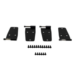 Hardtop Full Door Hinge Set - Black Powder Coated Stainless (4-Pieces) For 87-93 Jeep CJ, 76-86 Jeep Wrangler YJ