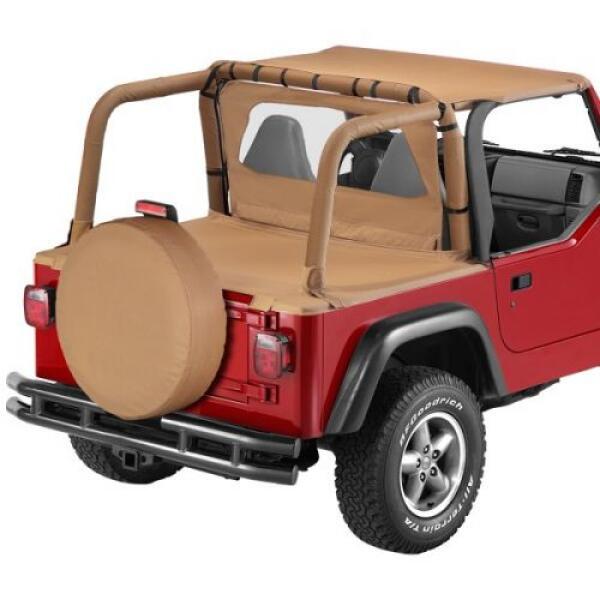 Bestop Strapless Style Bikini Top Combo Kit whit Windshiel Channel for Wrangler TJ (Spice)
