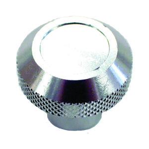 billet dash knob in silver