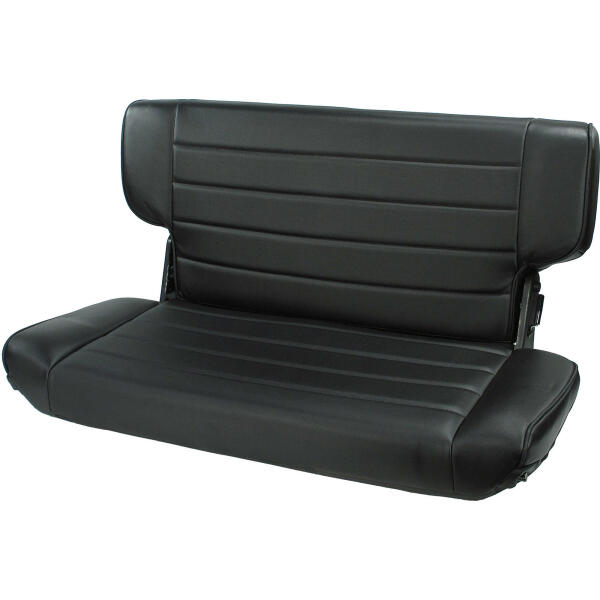 Fold and Tumble Black Denim Vinyl Rear Seat for 1997-2002 Jeep TJ