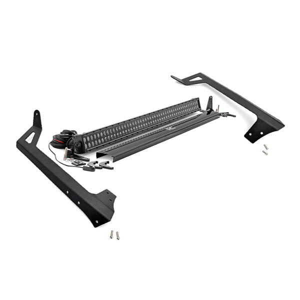 LED Light Kit Windshield Mount 50" Black Dual Row for Jeep Wrangler JK 2007-2018