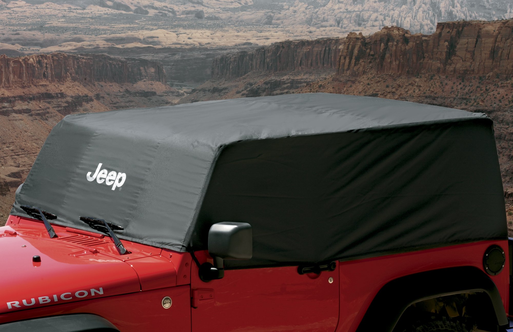 Jeep Logo Cab Cover Black for Jeep Wrangler JK 2007-2018 2-Door - Image 2