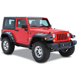 bushwacker 1175 width pocket style fender flares in oe style matte black finish