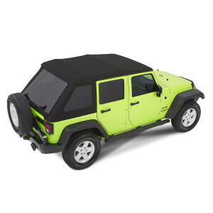 Trektop NX Glide Soft Top in Black Diamond for Jeep Wrangler JK 4 Door 2007-2018