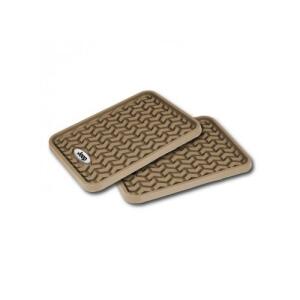 REAR FLOOR LINERS TAN W/ JEEP LOGO UNIVERSAL