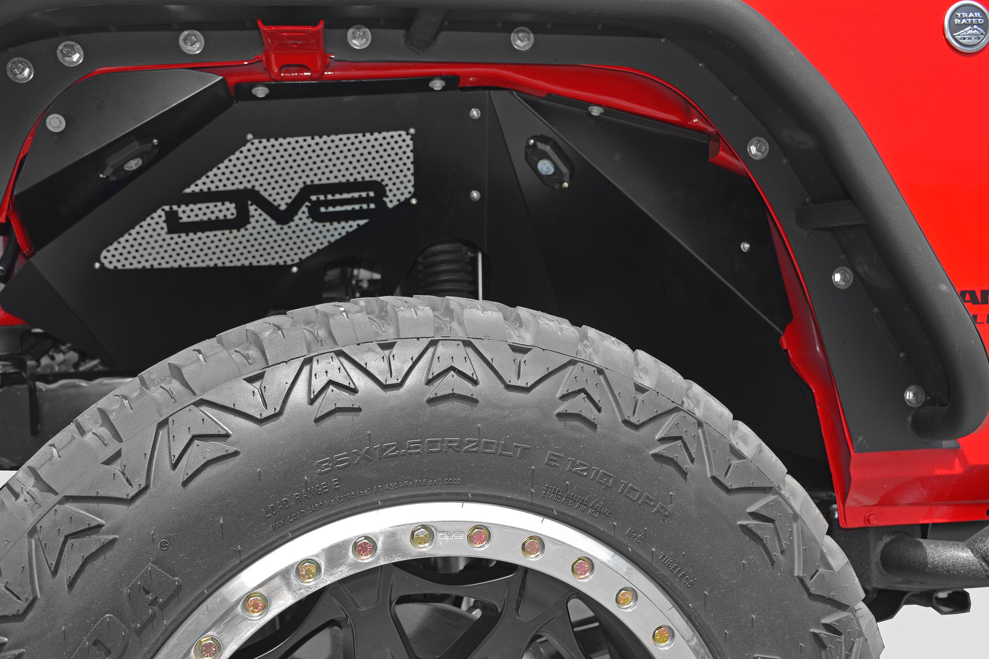 Front Front Inner Fenders with LED Rock Lights for Jeep Wrangler JK 2007-2018 - Image 2