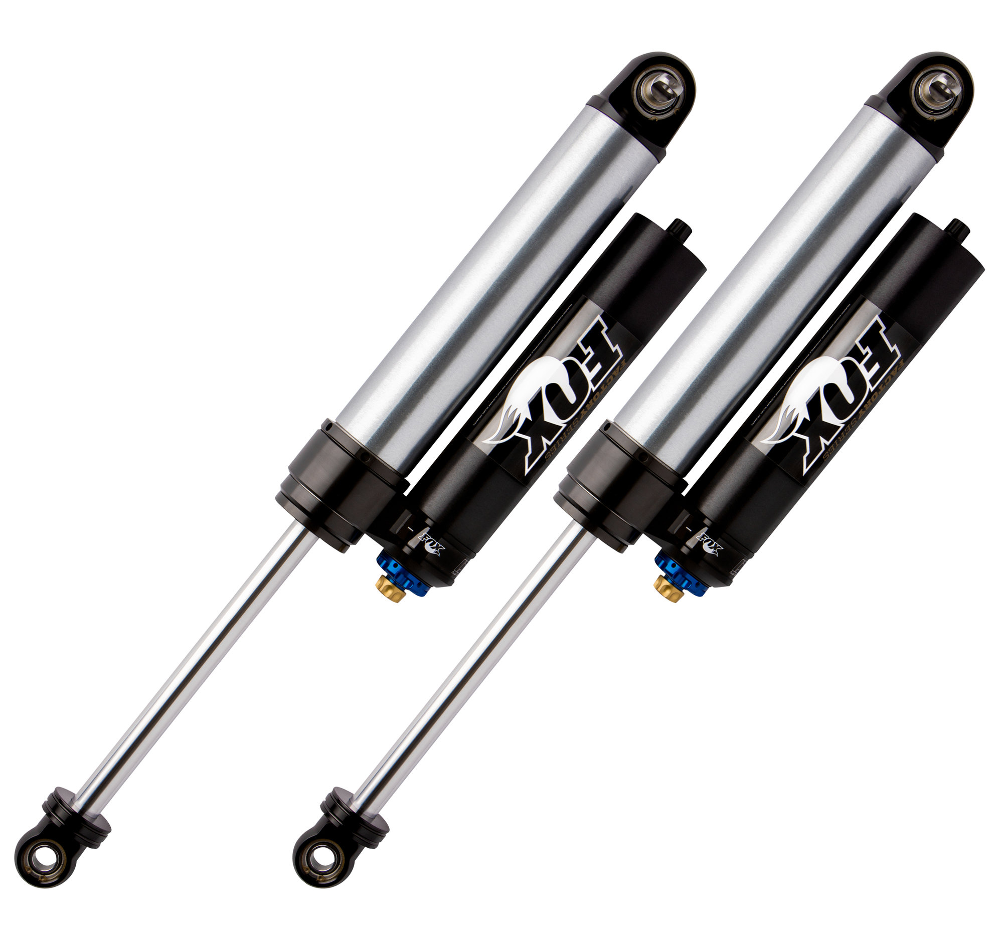 Rear 2.5 Factory Series Internal Bypass Piggyback Reservoir Shock Set with Dual Speed Compression Adjustment for Jeep Wrangler JK 2007-2018