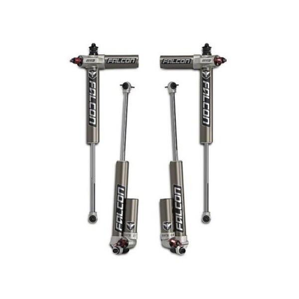 Teraflex Falcon Series 3.3 Adjustable Piggyback Front and Rear Shocks for 5-6 in. Lift (07-18 Jeep Wrangler JK)