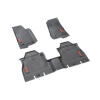 All-Weather Front and Rear Floor Liner Set with Red Jeep Logo for Jeep Wrangler JL Unlimited 2018-2024