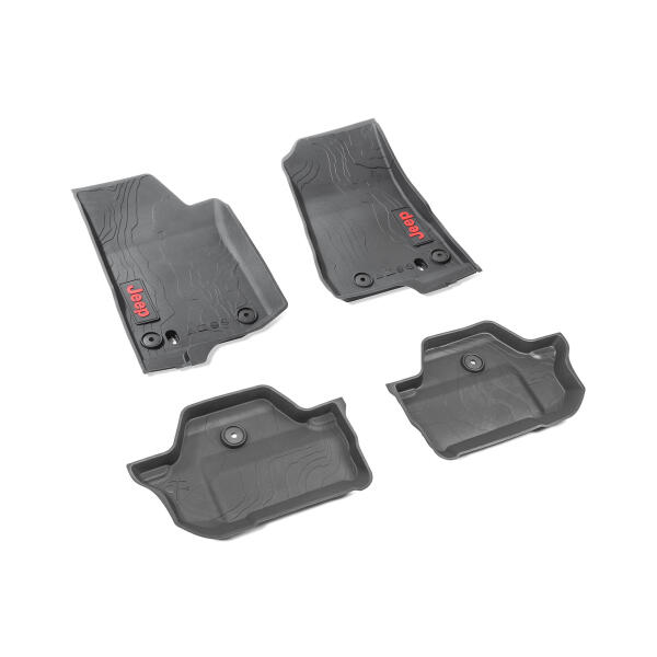 All-Weather Front and Rear Floor Liner Pair for Jeep Wrangler JL 2 Door 2018-2024 - Image 2