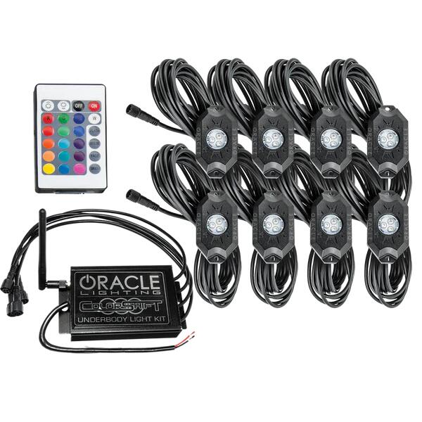 Lighting ColorSHIFT Underbody Rock Light Kit Bluetooth 8 pieces