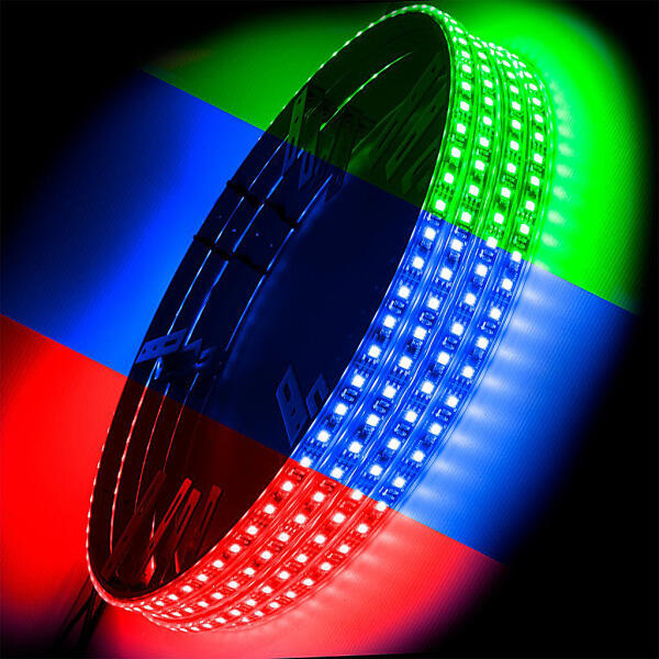 LED Illuminated Wheel Rings - Dynamic ColorSHIFT - for 19" or Larger Wheels - Single Row - Image 4