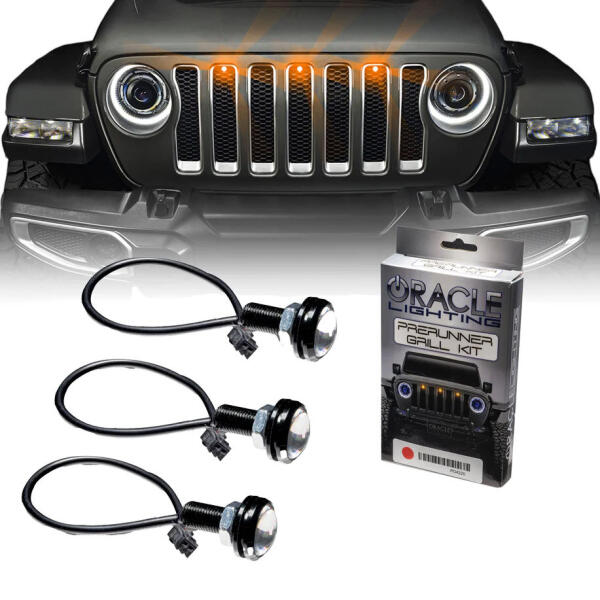 Pre-Runner Style LED Grill Light Kit in Blue for Jeep Wrangler JL 2018-2023 - Image 2