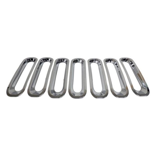 Grille Inserts in Chrome for Jeep Wrangler JK 2007-2018