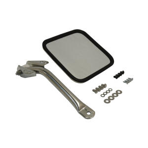 stainless steel driver side mirror and arm