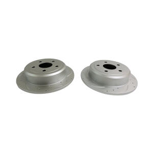Drilled and Slotted Rotor Set for Rear on Jeep JK 07-18