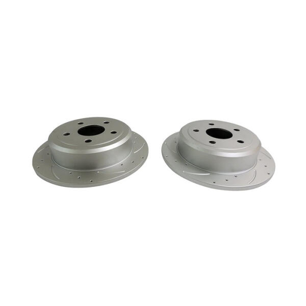 Drilled and Slotted Rotor Set for Rear on Jeep JK 07-18