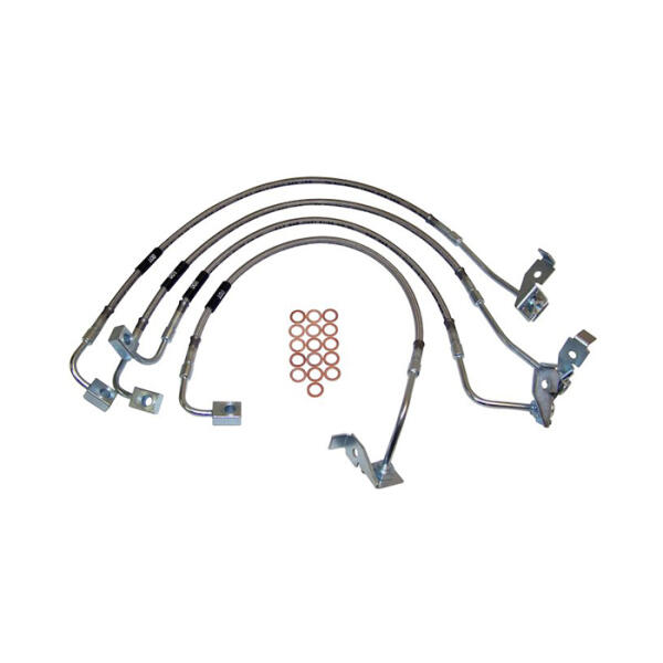 Braided Stainless Steel Brake Lines for Jeep JK 07-10 with up to 6" Lift