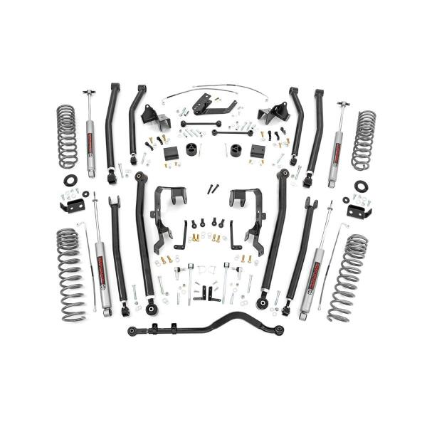 4in Long Arm Suspension Lift Kit for Wrangler JK 2007-2011 2-Door with N3 Shocks