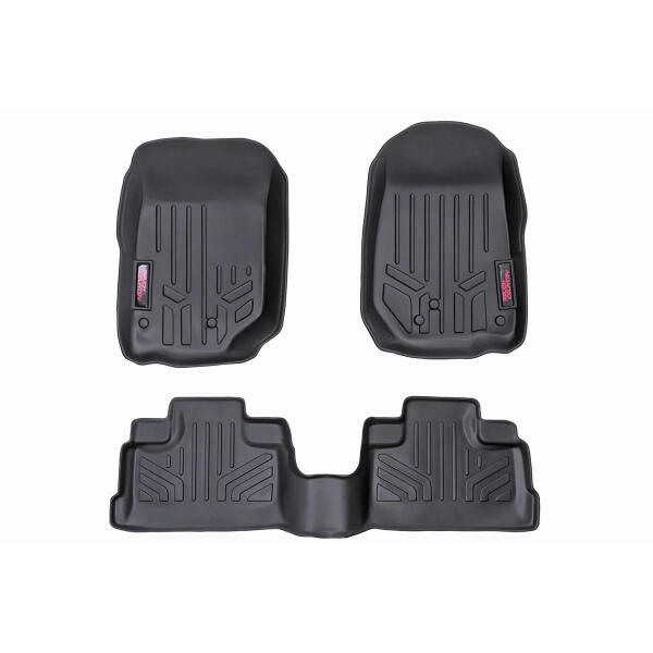 Front and Rear Heavy Duty Fitted Floor Mats for Wrangler Unlimited JK 2014-2018
