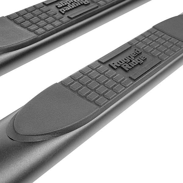 4-Inch Round Fine Textured Side Steps for Jeep Gladiator JT 2018-UP - Image 3