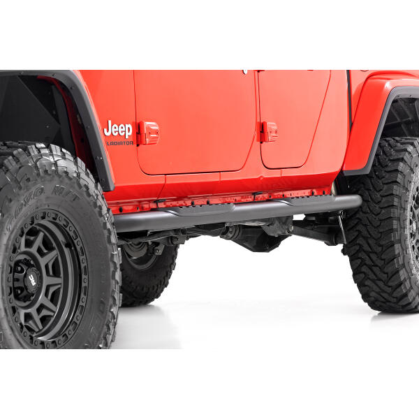 Rough Country Oval Nerf Steps Black Jeep Gladiator JT 4WD 2020-2024 - Image 2