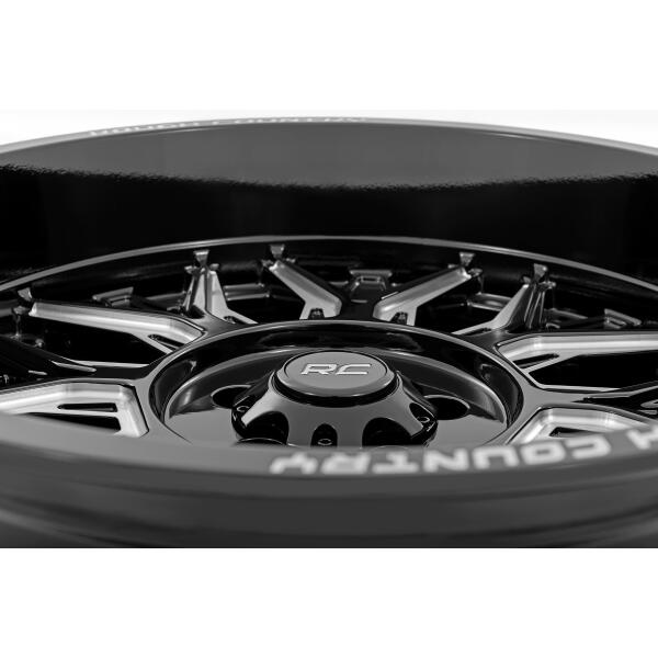 Rough Country 86 Series Wheel One-Piece Gloss Black 20x105x5-19mm - Image 4