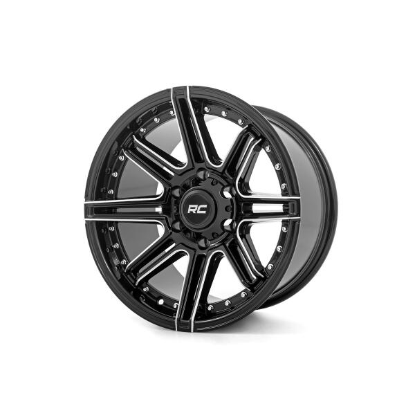 Rough Country 88 Series Wheel One-Piece Gloss Black 17x8.5 5x4.5 -12mm