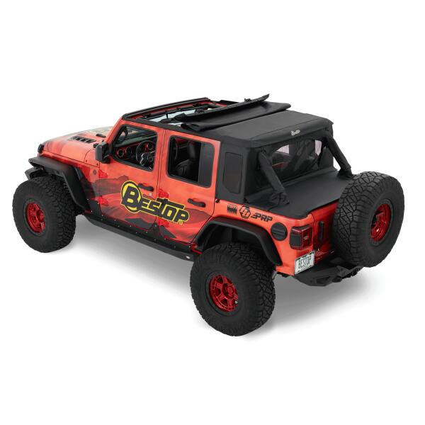 Trektop Halftop in Black Diamond Material for Jeep JL 18-22 - Image 2