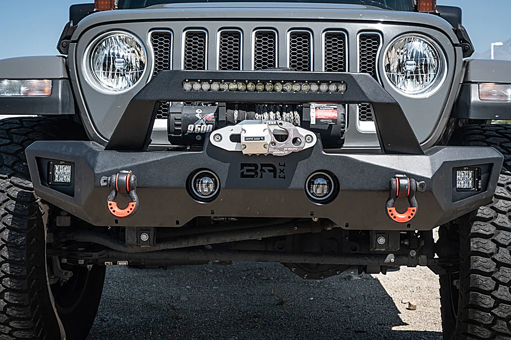 Fabricated Grill Guard for Jeep Wrangler JL 2018-2024 with a Body Armor Front Bumper - Image 2