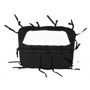 windbreaker for 80-83 jeep cj5 80-86 jeep cj7 97-06 jeep wrangler tj and 87-95 jeep wrangler yj - black denim