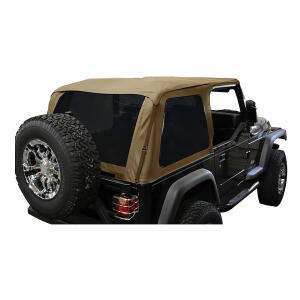 Bowless Soft Top with Tinted Windows for Jeep Wrangler TJ 1997-2006