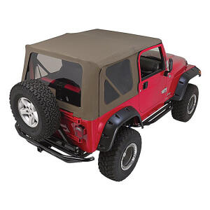 Complete Soft Top with Clear Windows for Jeep Wrangler TJ 1997-2006