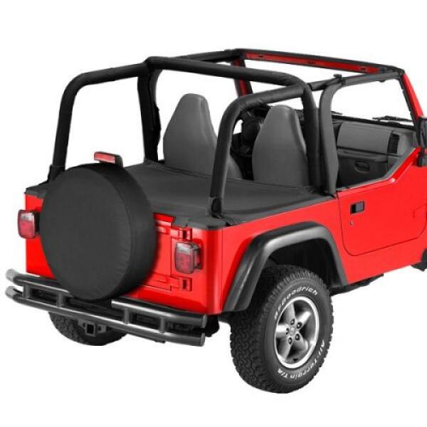 Duster Deck Cover Black Denim  1997-2002 Jeep Wrangler TJ