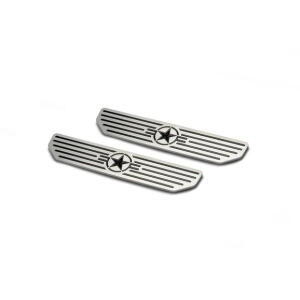 Rear Sill Plates with Star Logo for 18-23 Jeep Wrangler JL Unlimited and Gladiator JT