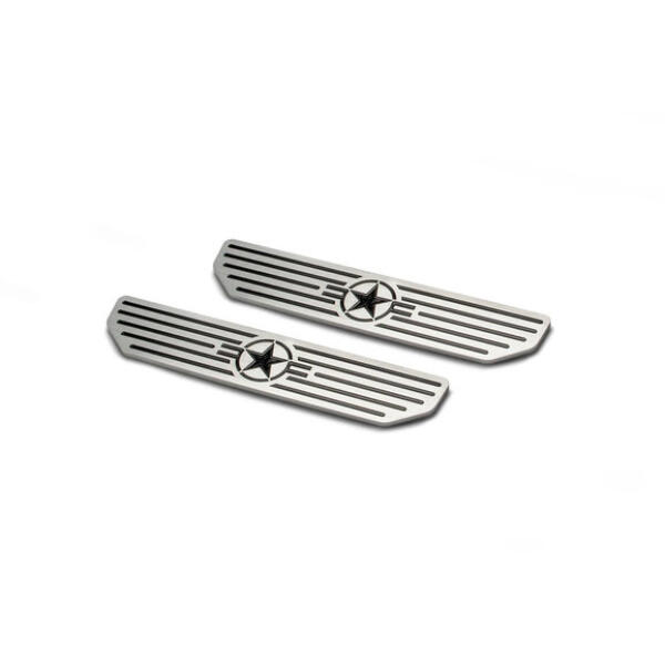 Rear Sill Plates with Star Logo for 18-23 Jeep Wrangler JL Unlimited and Gladiator JT
