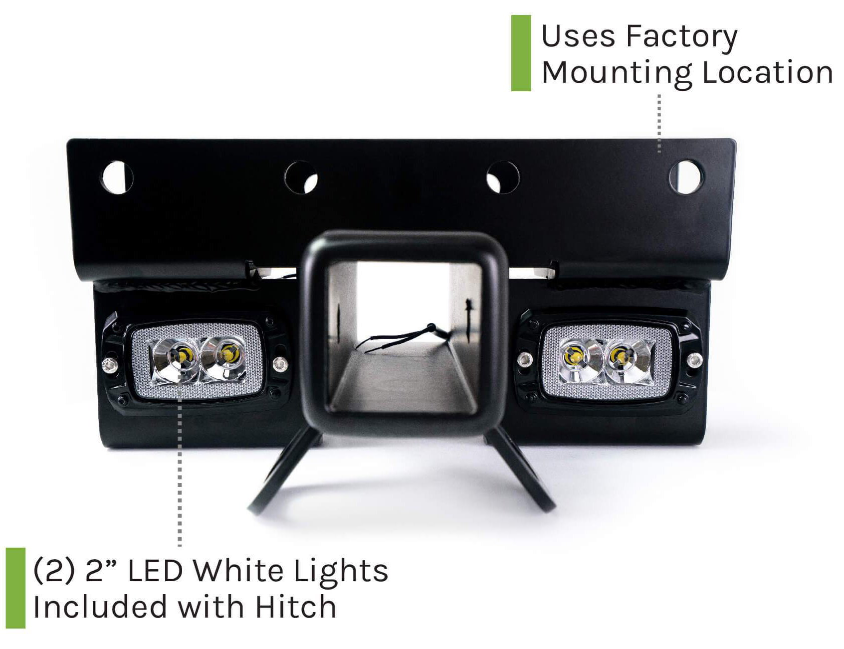 Bolt-On Hitch with Lights for Jeep Wrangler JK and JL 2007-2025 - Image 2