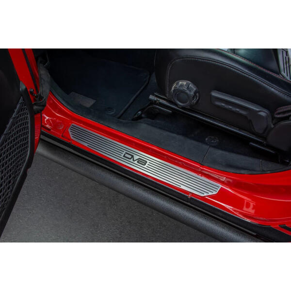 Front Sill Plates with DV8 Logo for 18-23 Jeep Wrangler JL and Gladiator JT - Image 2