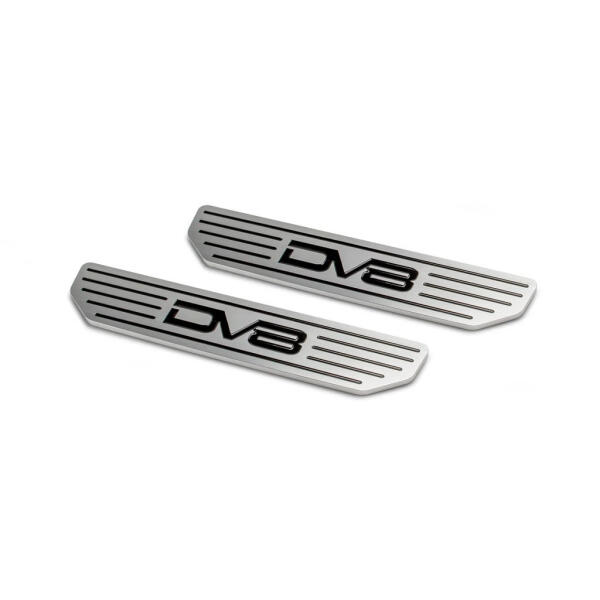 Rear Sill Plates with DV8 Logo for 18-23 Jeep Wrangler JL Unlimited and Gladiator JT