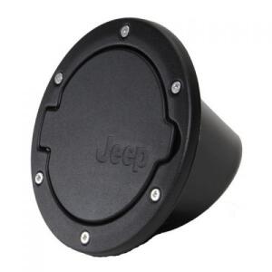 Non-Locking Fuel Door w/ Jeep Logo Satin Black
