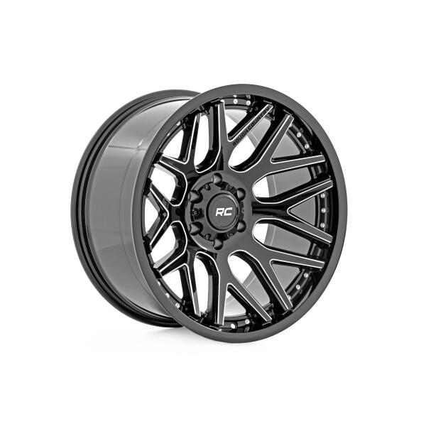 Rough Country 95 Series Wheel Machined One-Piece Gloss Black 20x10 5x4.5 -19mm