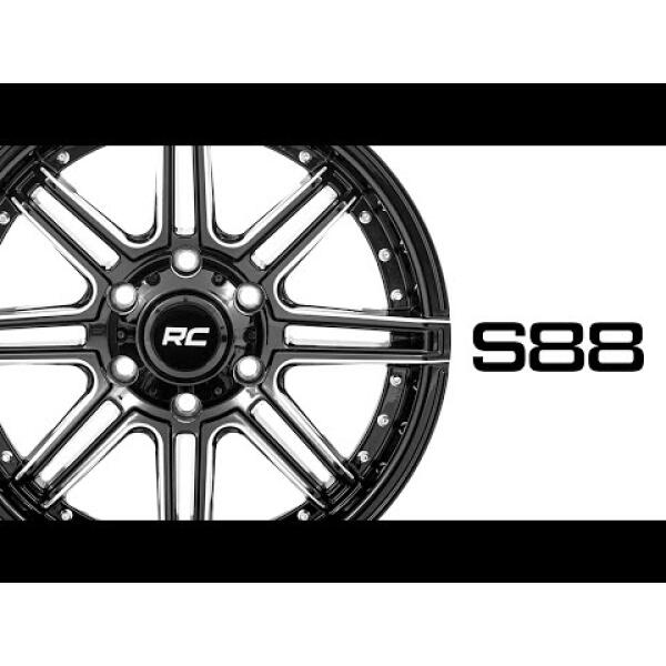 Rough Country 88 Series Wheel One-Piece Gloss Black 17x8.5 5x4.5 -12mm - Image 2