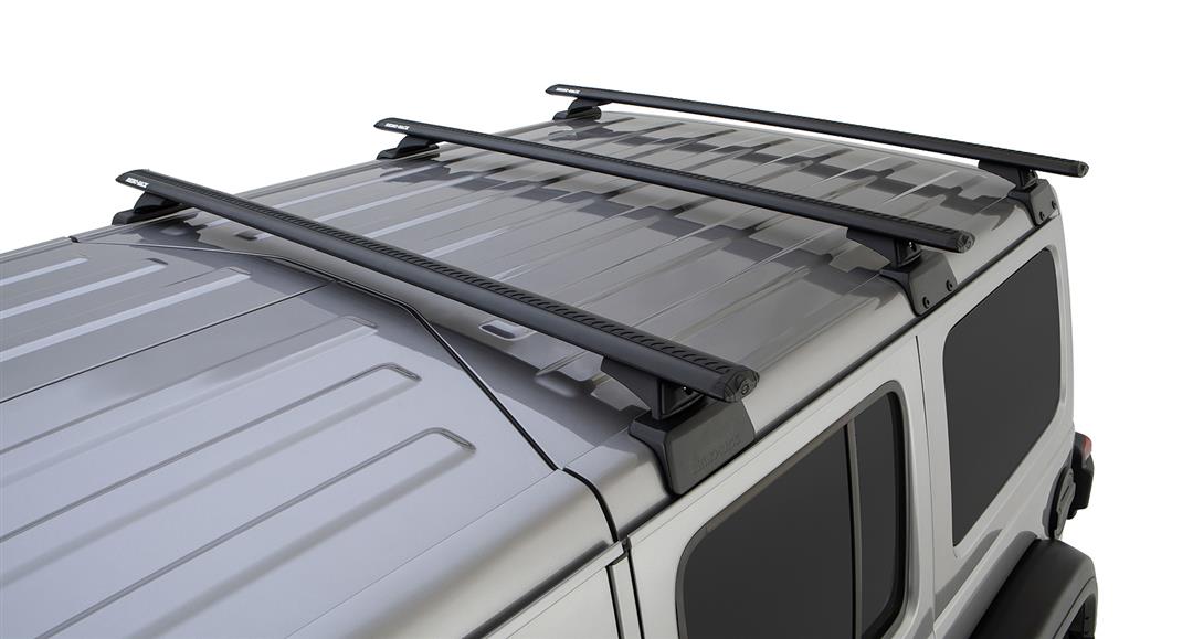VORTEX RCL 3-BAR BACKBONE ROOF RACK FOR JEEP WRANGLER JL 4-DOOR - BLACK - Image 3